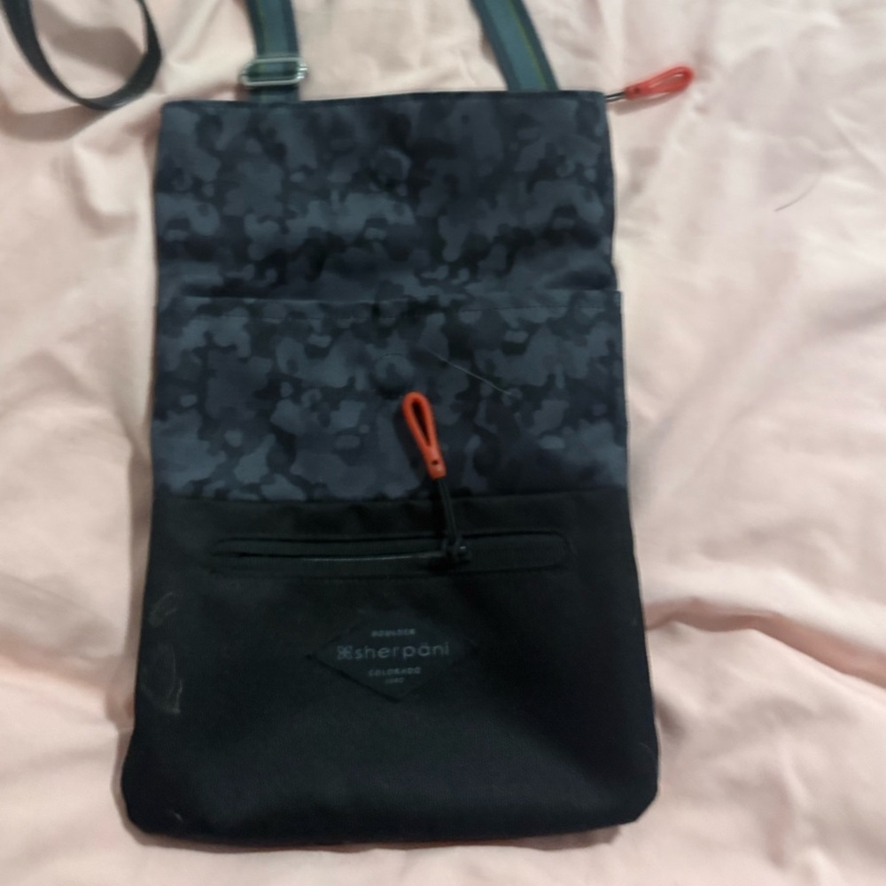Sherpani Black and Gray Crossbody Bag
